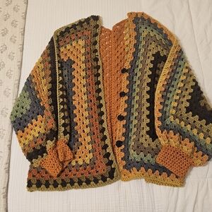 Colorful Crochet Cardigan